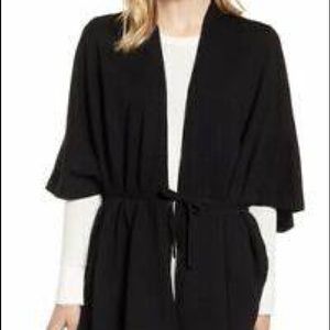 All saints black cardigan with tie